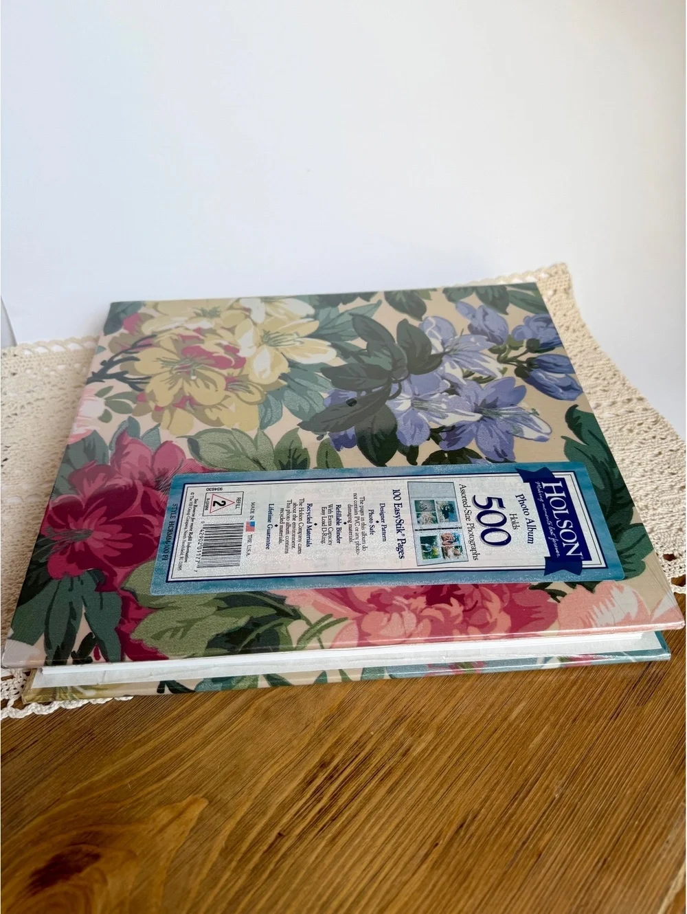 Vintage 1990s Holson Floral Photo Albums Set of 2 NOS Holds 500 Photos
